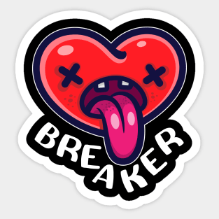 Cute Heart Breaker Funny Valentines Shirt Boys Girls Sticker